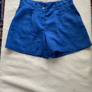 Blue linen J McLaughlin dress shorts